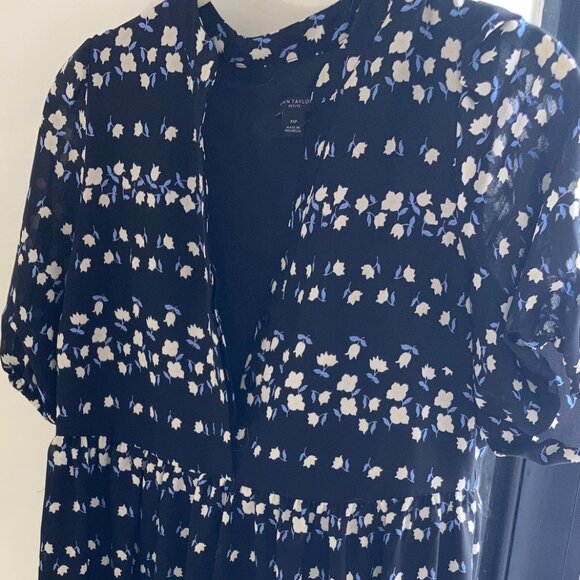 Ann Taylor Petite Floral Print Lined Maxidress - Picture 2 of 6